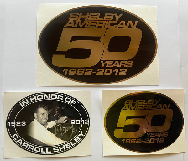 Carroll Shelby Memorial and Shelby American 50th Anniversary Decal Set