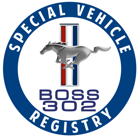 Ford Mustang Boss 302 Registry Decal