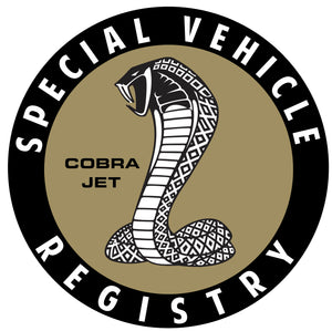 Ford Mustang Cobra Jet Registry Decal