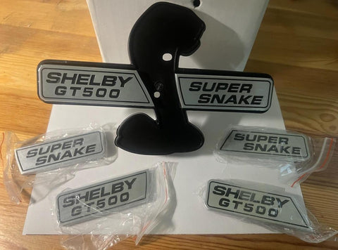 2007-2014 Shelby GT500 SuperSnake Emblems (Factory NOS Shelby) - Brand New