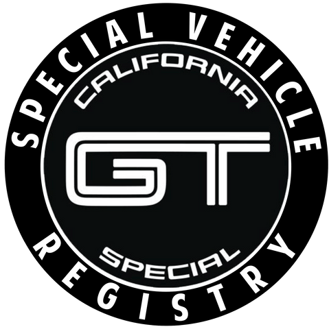 Ford Mustang California Special GT/CS Registry Decal