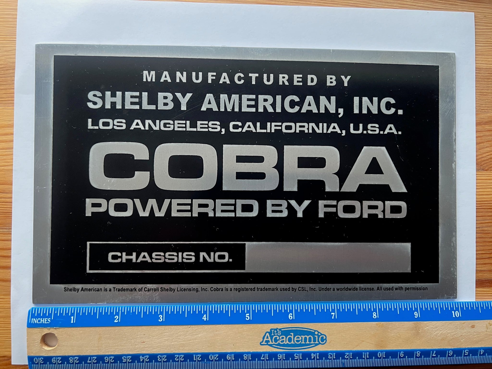 Cobra Powered by Ford Metal Sign