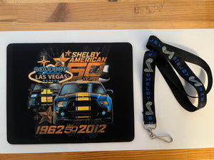 Shelby American 50-Years Mouse Mat and Shelby Lanyard