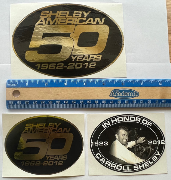 Carroll Shelby Memorial and Shelby American 50th Anniversary Decal Set