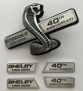 2008 Shelby GT500KR Emblem Set with Grille Receiver - Shelby NOS Brand New !