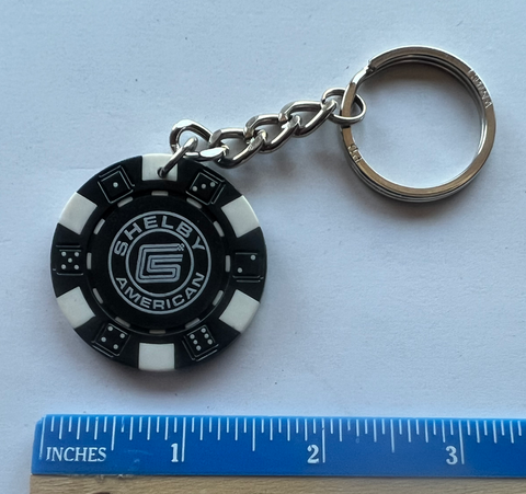 Shelby American GT500 Black Poker Chip Key Chain