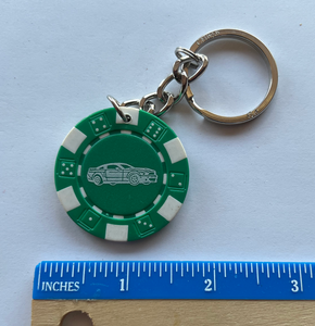 Shelby American GT500 Green Poker Chip Key Chain